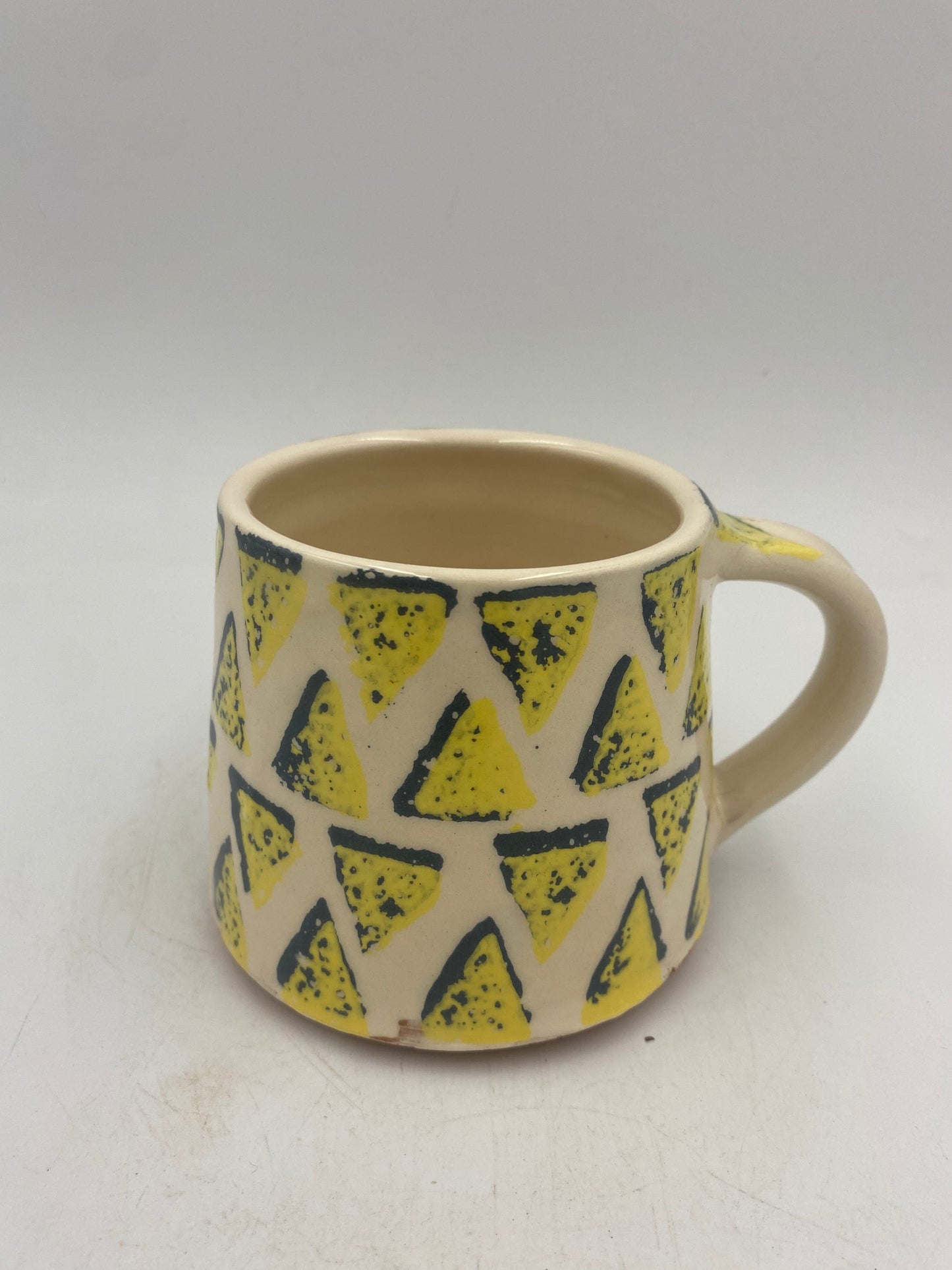 Blue and Yellow Triangles Mug